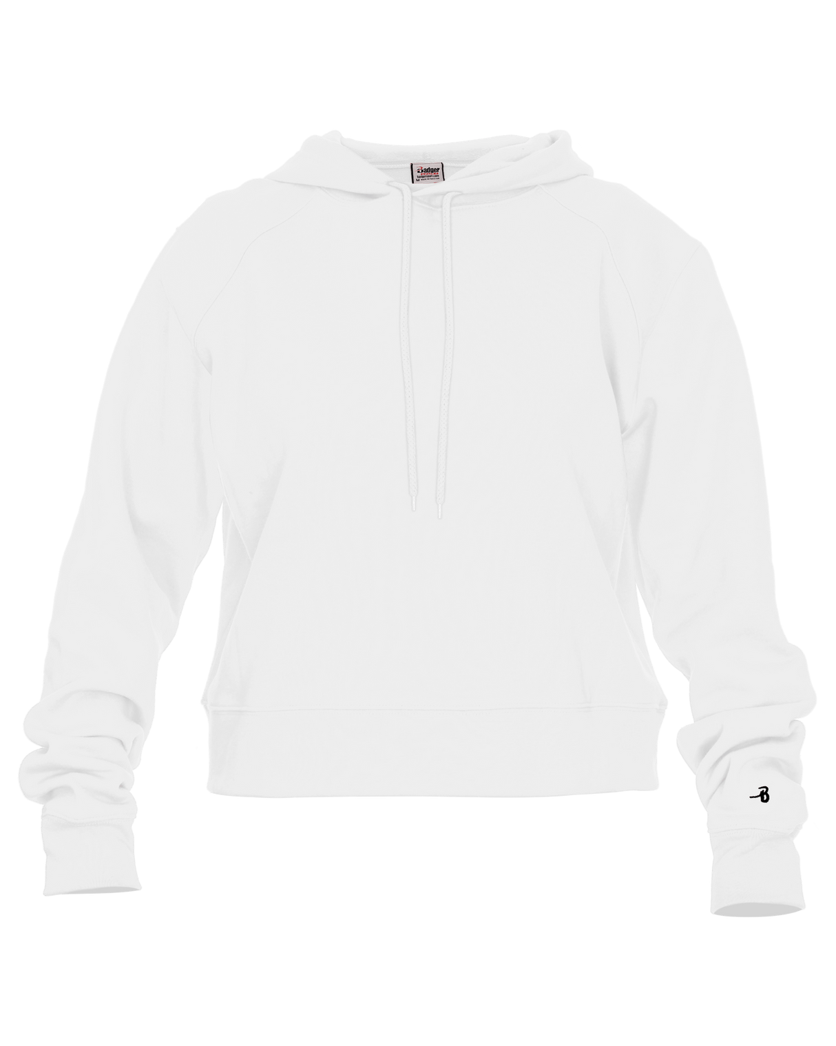 Badger Women's Athletic Fleece Crop Hood Badger