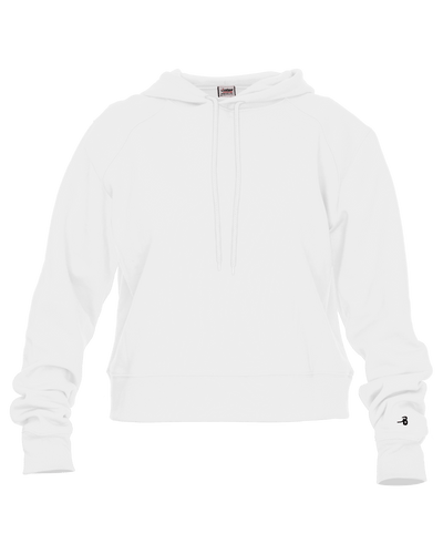 Badger Women's Athletic Fleece Crop Hood