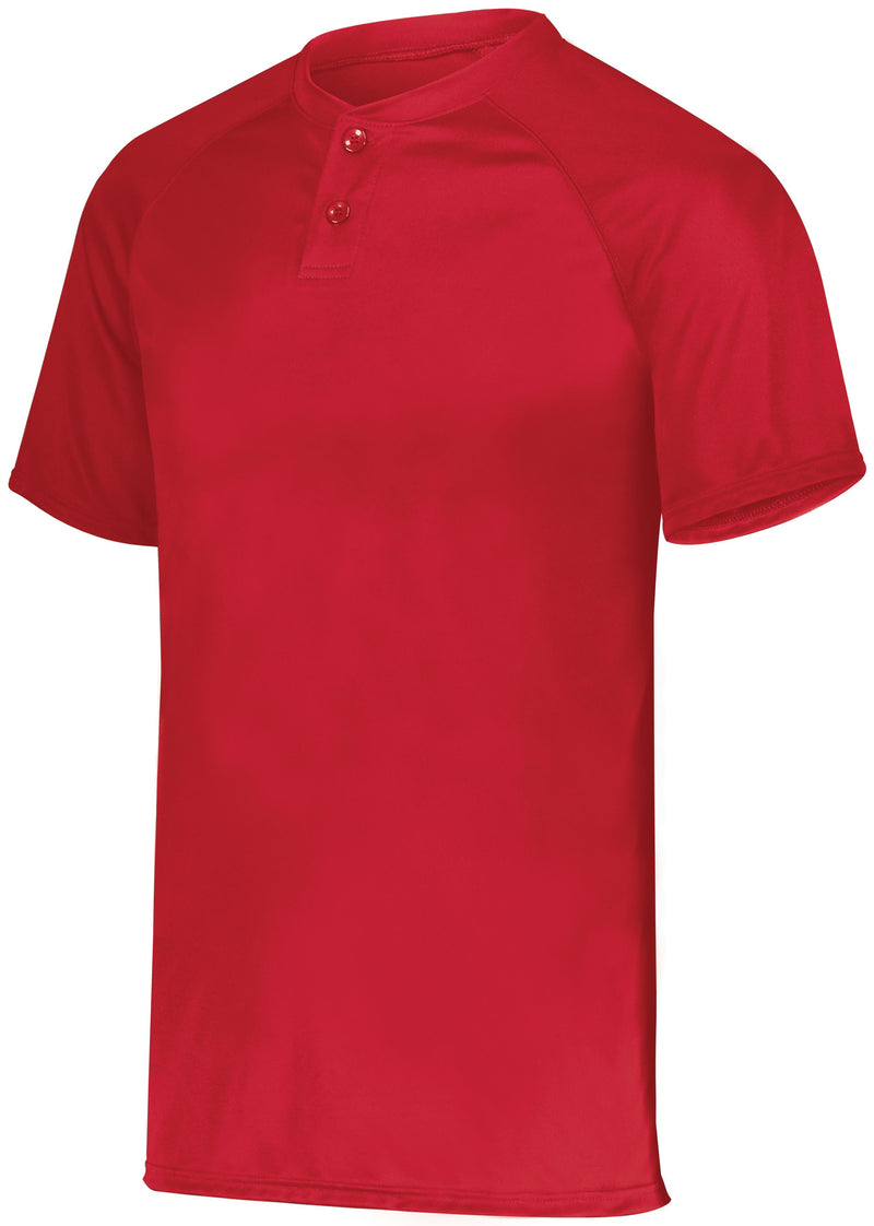 Augusta Attain Wicking Two-Button Baseball Jersey 1 of 2