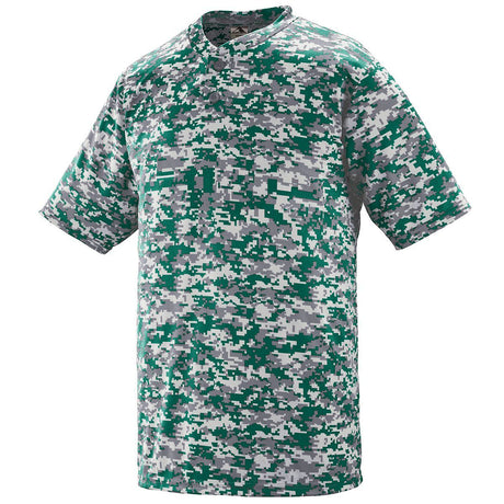 Augusta Adult Digi Camo Wicking Two Button Baseball Jersey Augusta