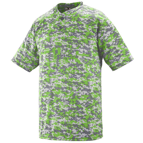 Augusta Adult Digi Camo Wicking Two Button Baseball Jersey Augusta