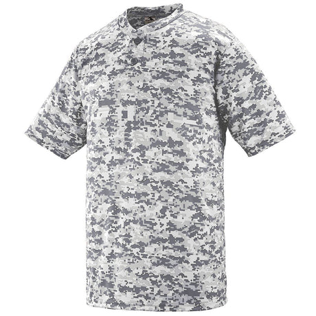 Augusta Adult Digi Camo Wicking Two Button Baseball Jersey Augusta
