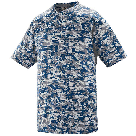 Augusta Adult Digi Camo Wicking Two Button Baseball Jersey Augusta