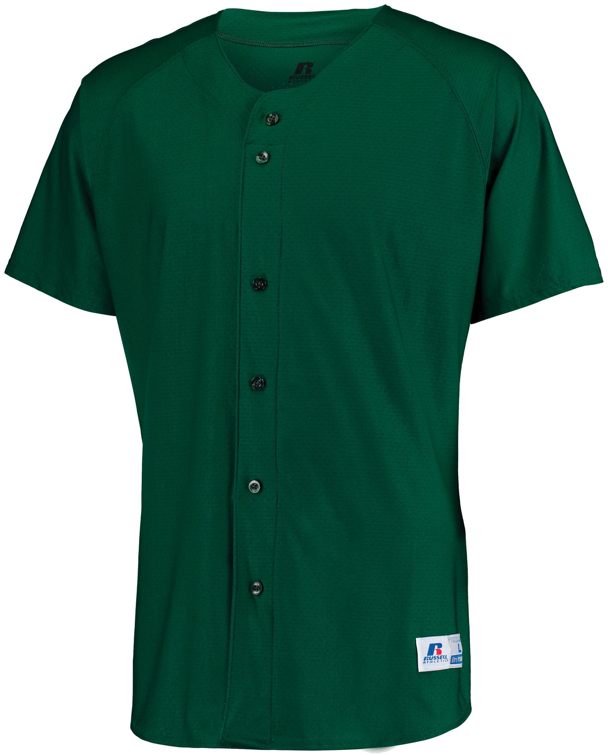 Russell Men's Raglan Sleeve Faux Button Front Jersey Russell Athletic