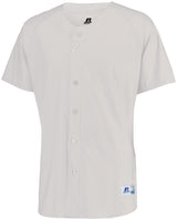 Russell Men's Raglan Sleeve Faux Button Front Jersey Russell Athletic