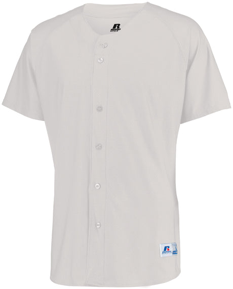 Russell Men's Raglan Sleeve Faux Button Front Jersey Russell Athletic