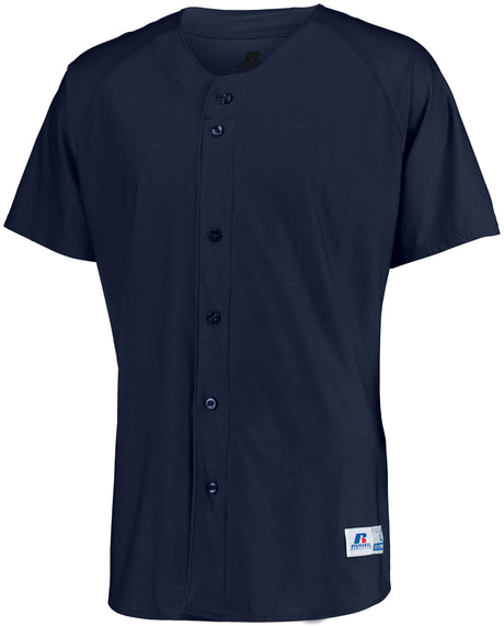 Russell Men's Raglan Sleeve Faux Button Front Jersey Russell Athletic