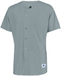Russell Men's Raglan Sleeve Faux Button Front Jersey Russell Athletic