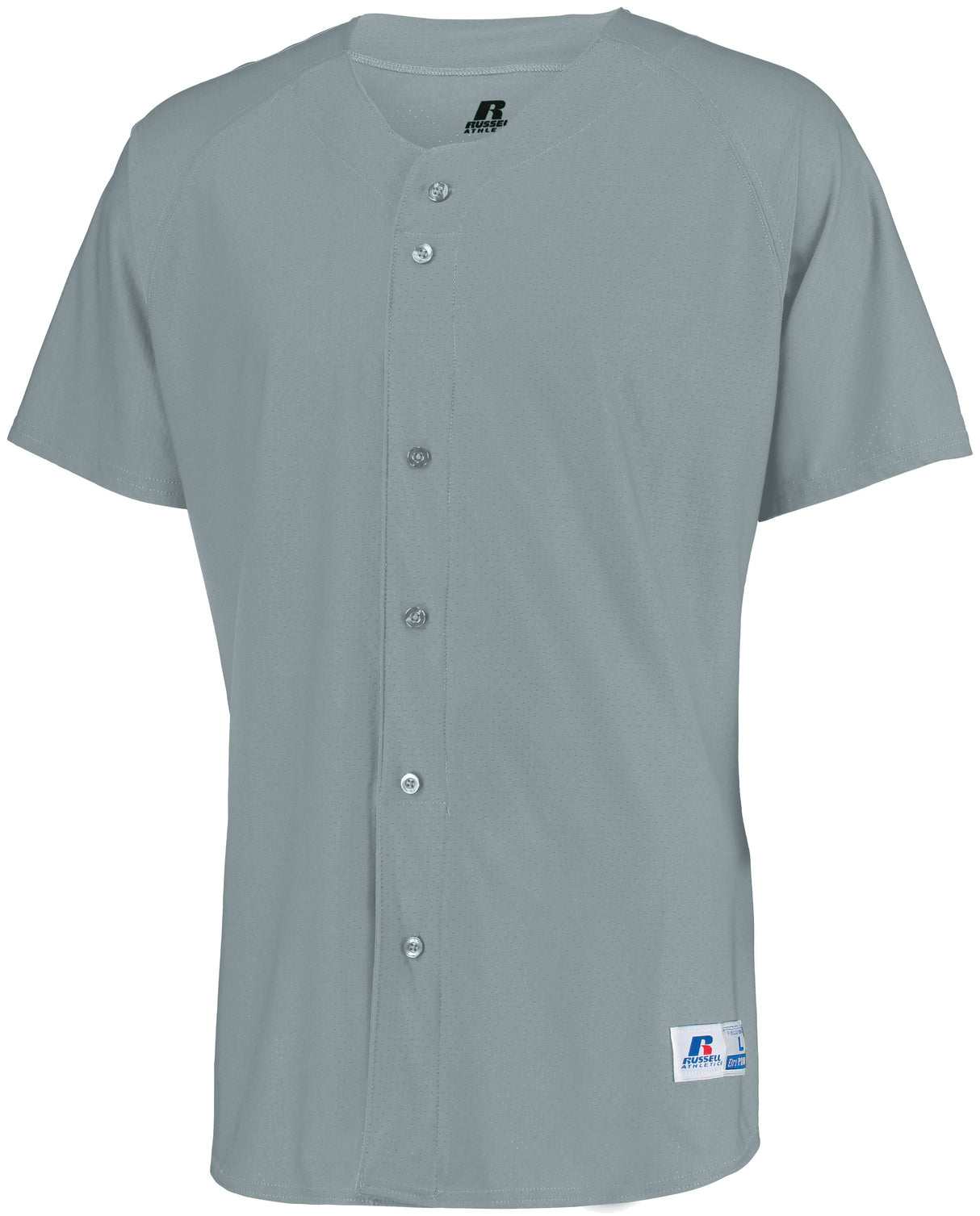 Russell Men's Raglan Sleeve Faux Button Front Jersey Russell Athletic