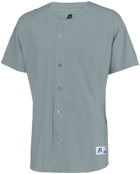 Russell Men's Raglan Sleeve Faux Button Front Jersey Russell Athletic