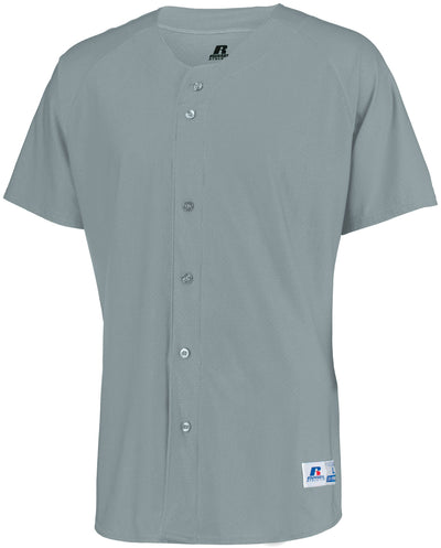 Russell Men's Raglan Sleeve Faux Button Front Jersey
