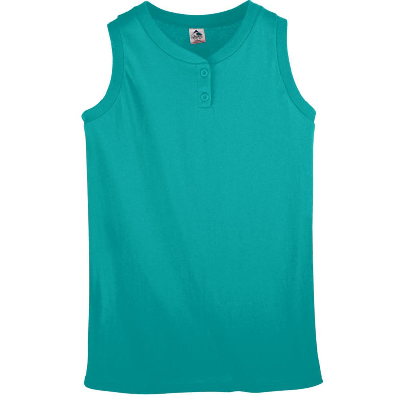 Augusta Youth Sleeveless Two Button Softball Jersey