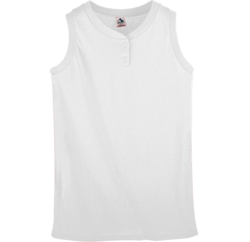 Augusta Youth Sleeveless Two Button Softball Jersey