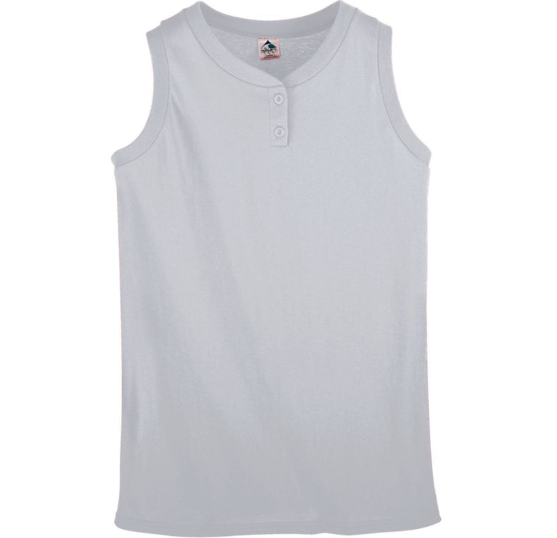 Augusta Youth Sleeveless Two Button Softball Jersey