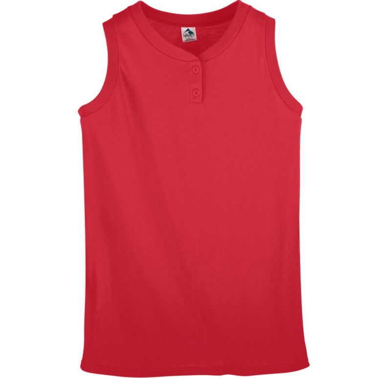 Augusta Youth Sleeveless Two Button Softball Jersey