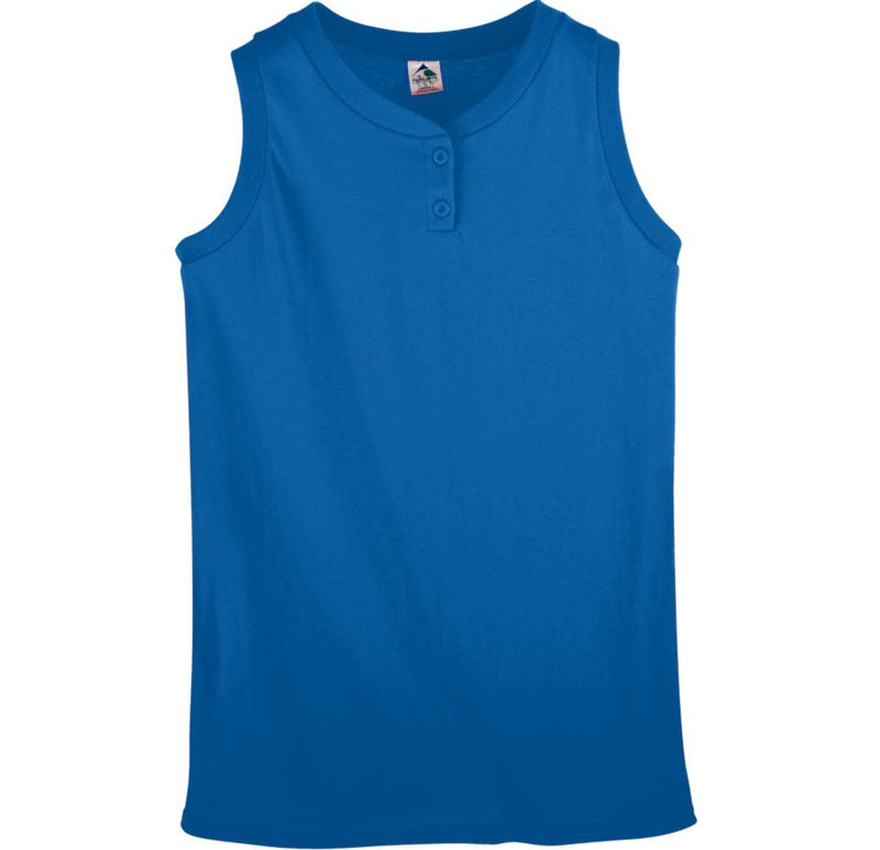 Augusta Youth Sleeveless Two Button Softball Jersey