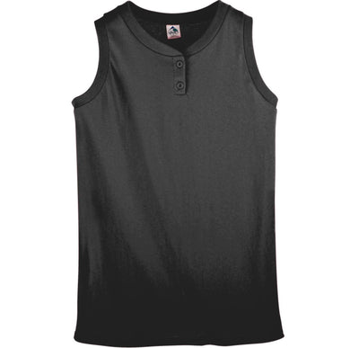 Augusta Youth Sleeveless Two Button Softball Jersey