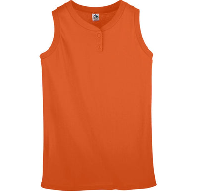 Augusta Youth Sleeveless Two Button Softball Jersey