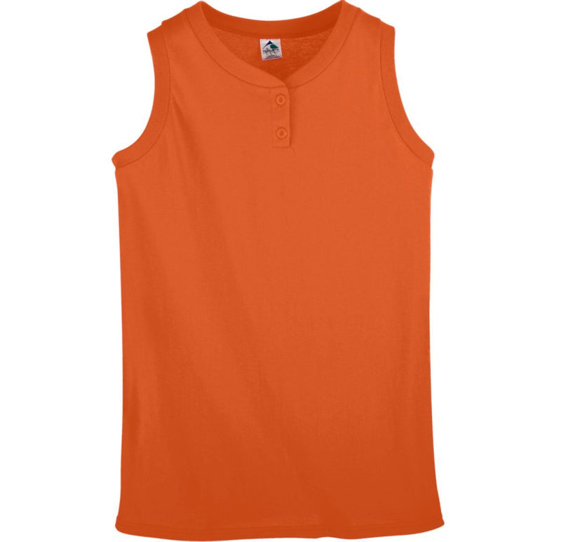 Augusta Youth Sleeveless Two Button Softball Jersey