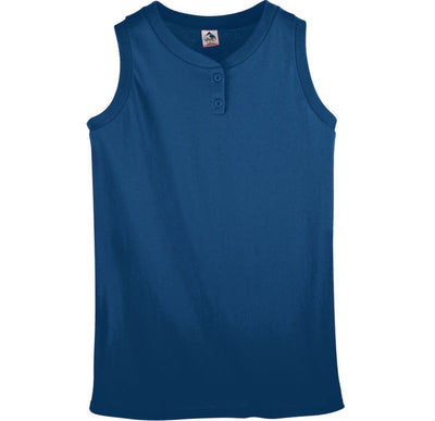 Augusta Youth Sleeveless Two Button Softball Jersey
