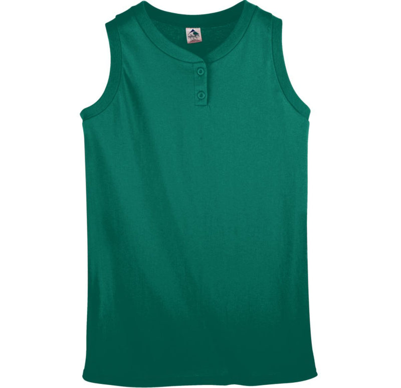 Augusta Youth Sleeveless Two Button Softball Jersey