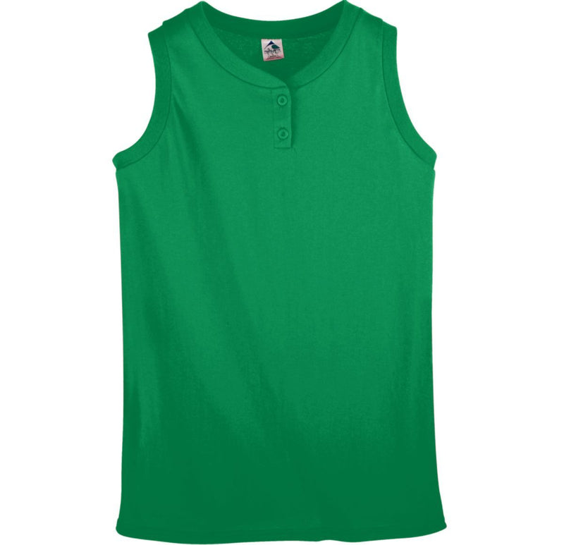Augusta Youth Sleeveless Two Button Softball Jersey