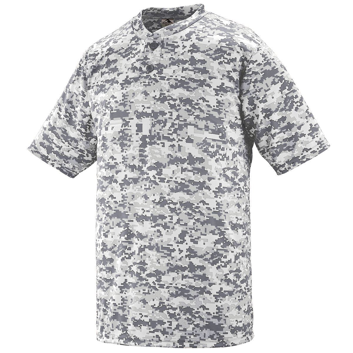 Augusta Youth Digi Camo Wicking Baseball Two-Button Jersey Augusta