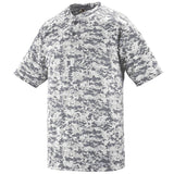 Augusta Youth Digi Camo Wicking Baseball Two-Button Jersey Augusta