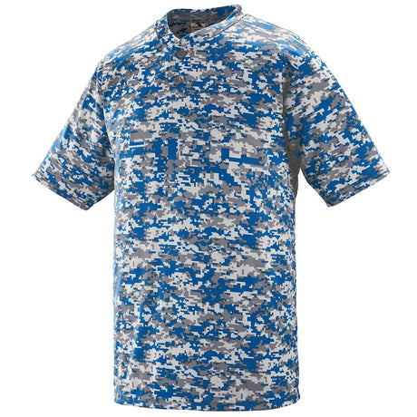 Augusta Youth Digi Camo Wicking Baseball Two-Button Jersey Augusta