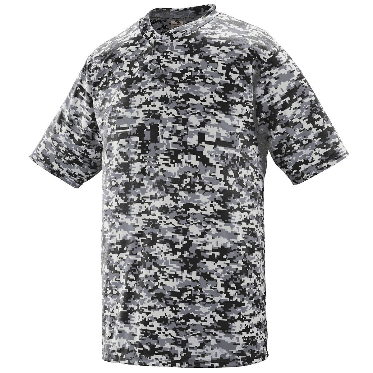 Augusta Youth Digi Camo Wicking Baseball Two-Button Jersey Augusta