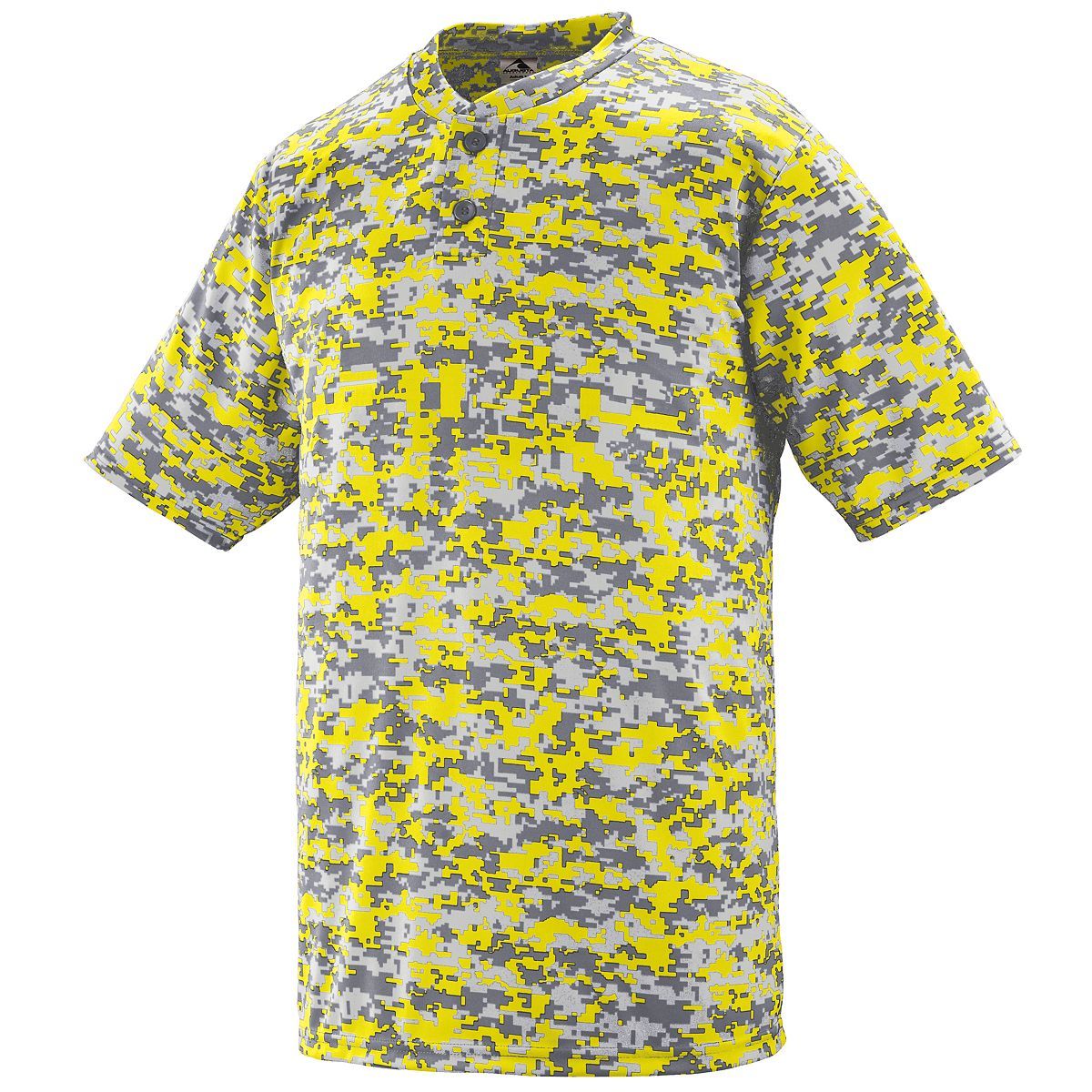 Augusta Youth Digi Camo Wicking Baseball Two-Button Jersey Augusta