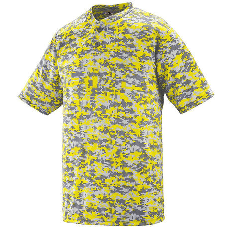 Augusta Youth Digi Camo Wicking Baseball Two-Button Jersey Augusta