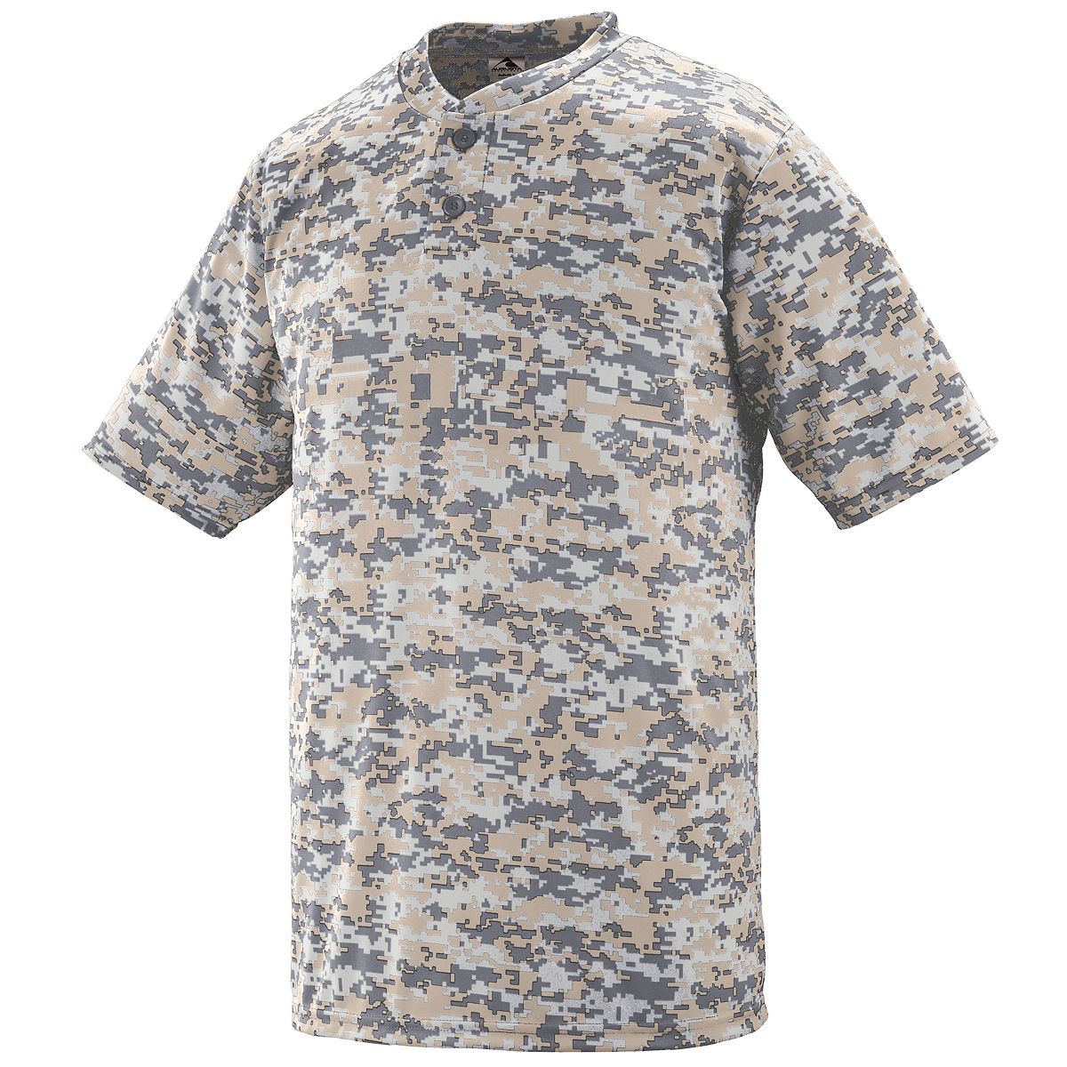 Augusta Youth Digi Camo Wicking Baseball Two-Button Jersey Augusta