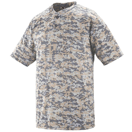 Augusta Youth Digi Camo Wicking Baseball Two-Button Jersey Augusta