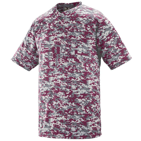 Augusta Youth Digi Camo Wicking Baseball Two-Button Jersey Augusta