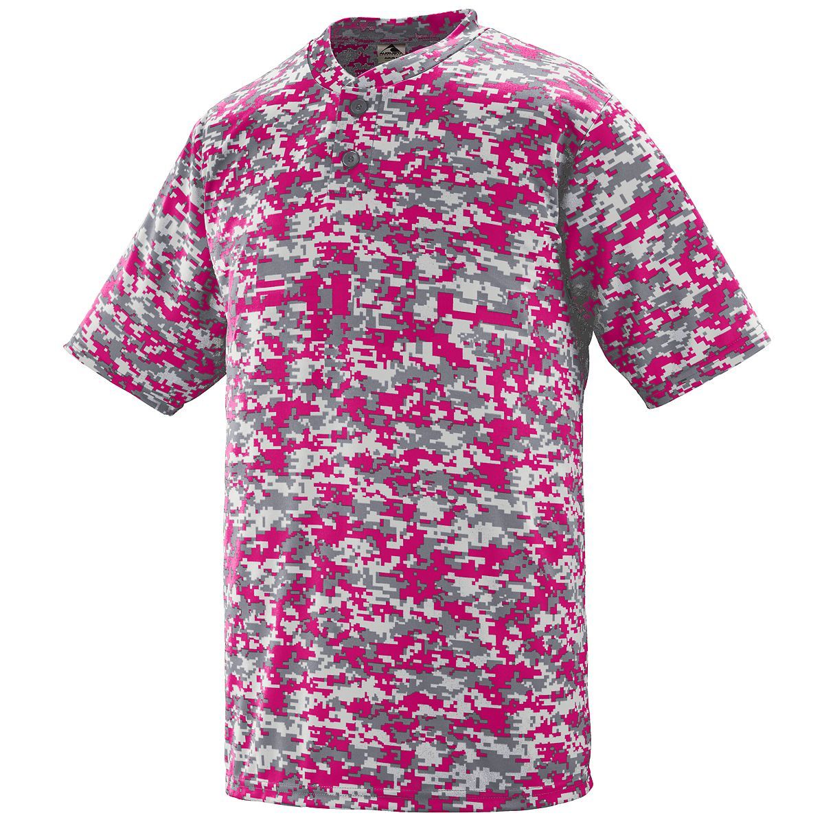 Augusta Youth Digi Camo Wicking Baseball Two-Button Jersey Augusta
