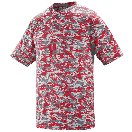 Augusta Youth Digi Camo Wicking Baseball Two-Button Jersey Augusta