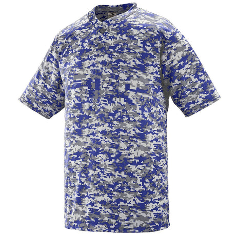 Augusta Youth Digi Camo Wicking Baseball Two-Button Jersey Augusta