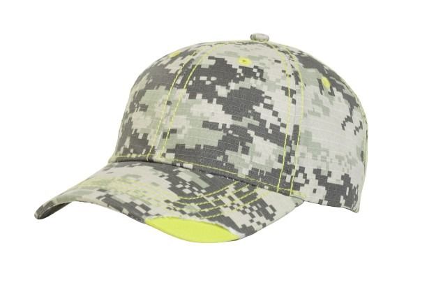 Pacific Headwear Distressed Camo Hook-And-Loop Adjustable Cap Pacific Headwear