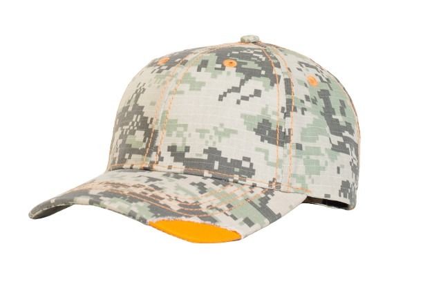 Pacific Headwear Distressed Camo Hook-And-Loop Adjustable Cap Pacific Headwear