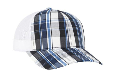 Pacific Headwear Plaid Snapback Trucker Cap