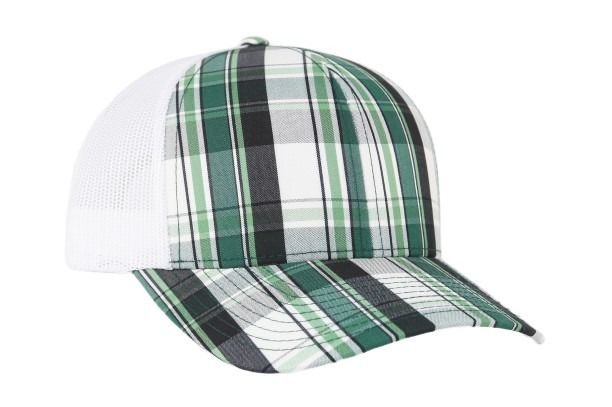 Pacific Headwear Plaid Snapback Trucker Cap