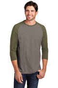 District Men's Perfect Tri 3/4-Sleeve Raglan. DM136 District