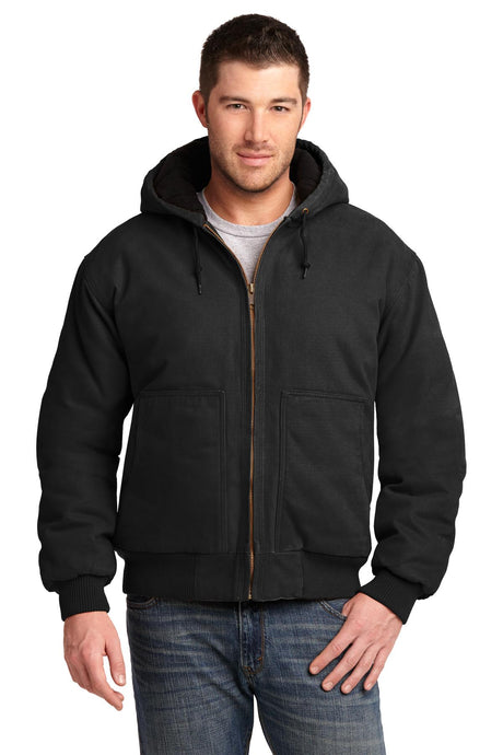 CornerStone Men's Washed Duck Cloth Insulated Hooded Work Jacket - CSJ41 CornerStone