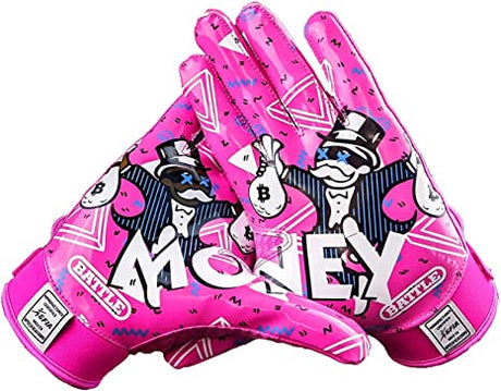 Battle Money Man 2.0 Youth Receiver Football Gloves Battle