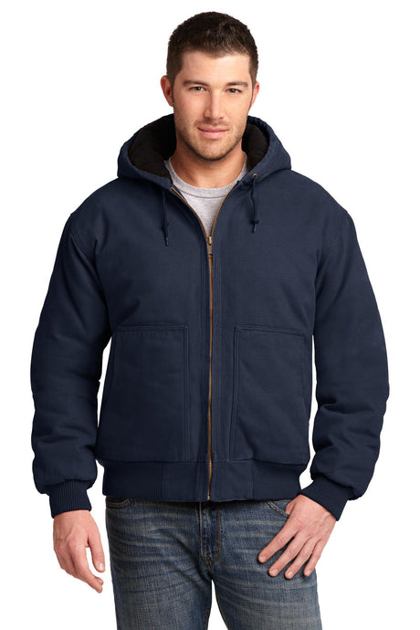 CornerStone Men's Washed Duck Cloth Insulated Hooded Work Jacket - CSJ41 CornerStone