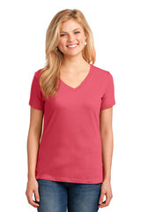 Port & Company Women's  Core Cotton V-Neck Tee. LPC54V 2 of 3