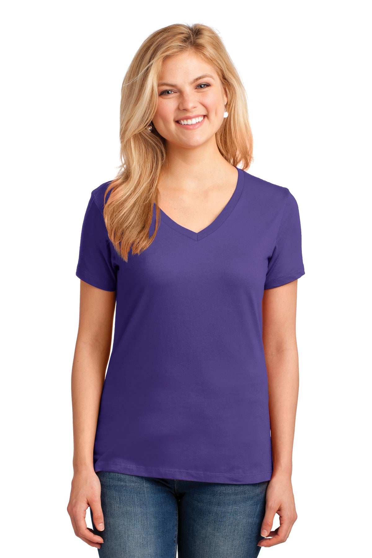 Port & Company - Women's Core Cotton V-Neck Tee LPC54V 3 of 3 Port & Company
