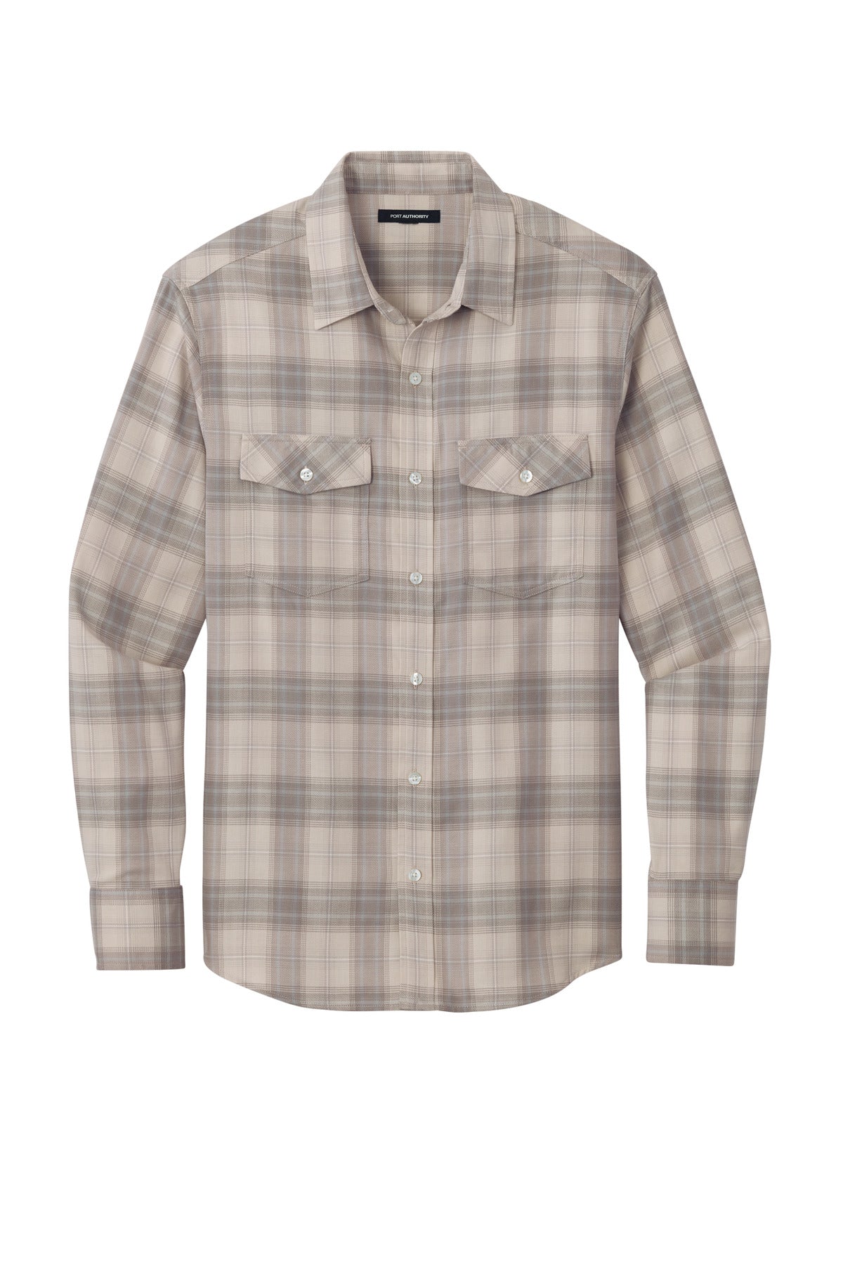 Port Authority Long Sleeve Ombre Plaid Shirt. W672 Port Authority