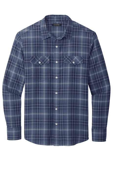 Port Authority Long Sleeve Ombre Plaid Shirt. W672 Port Authority